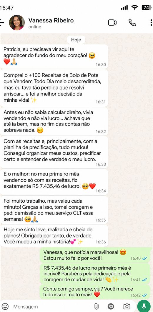 Depoimento de Vanessa Ribeiro